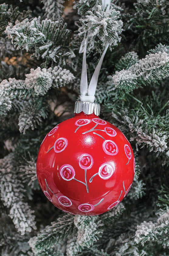 Cherries Hand-Painted Ornament