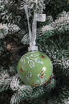 Mixed Greenery Hand-Painted Ornament - Small