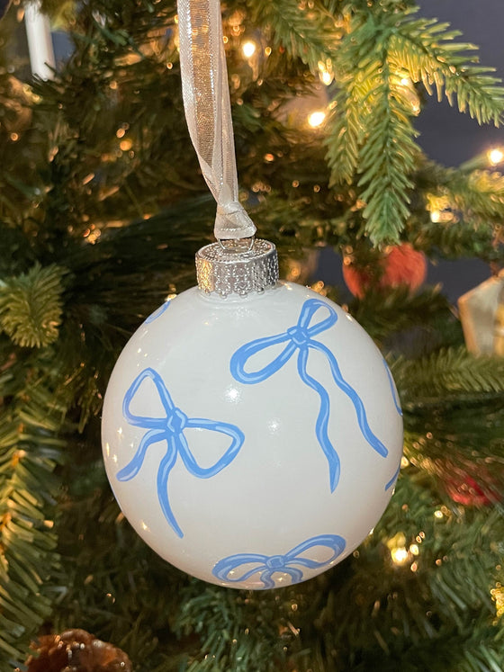 Blue Bow Ornament