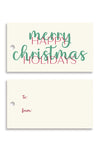 Merry Christmas, Happy Holidays Gift Tags